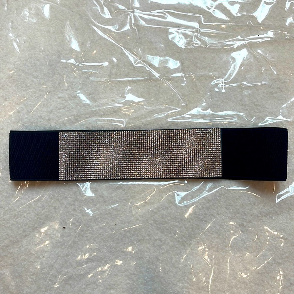 Rhinestone stretch belt